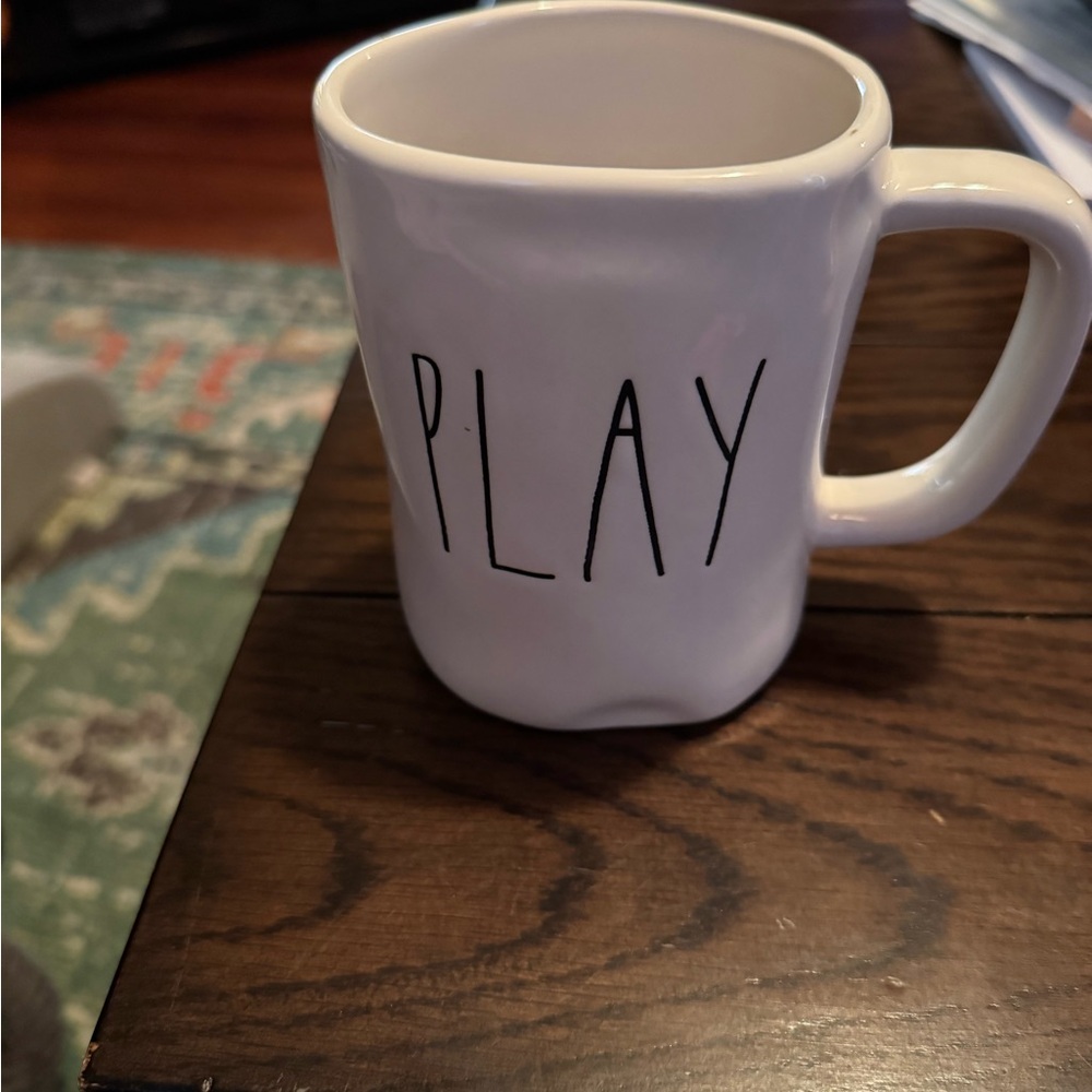 Rae Dunn White 'Play' Mug
